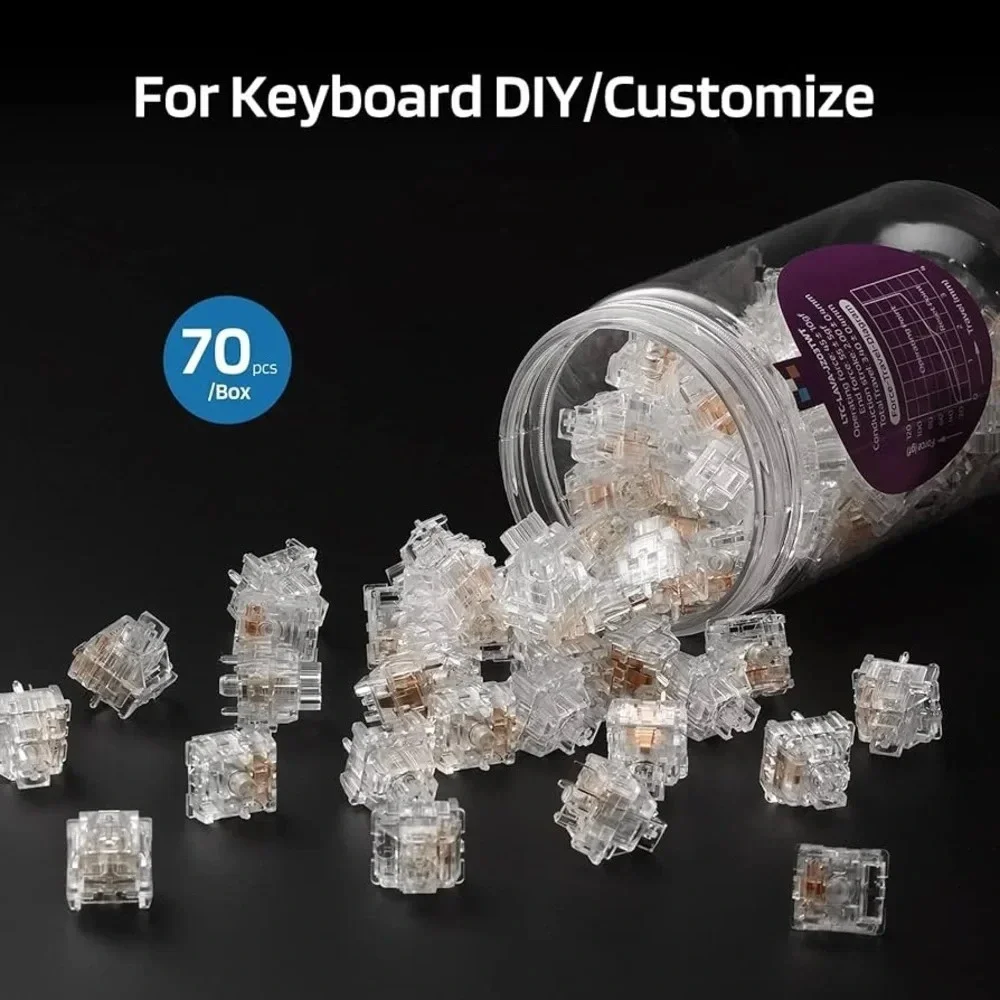 NWT 70pcs Tactile Switches for DIY Mechanical Keyboard